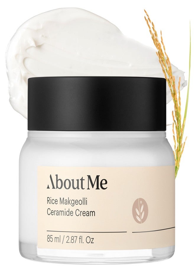 About Me Rice Makgeolli Ceramide Cream – Korean Traditional Fermentation Face Moisturizer for Dry Sensitive Skin – Daily Care with 6 Ceramides & Shea Butter – Korean Skin Care – 2.87oz, 85ml - Image 1